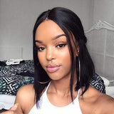 Bob Straight Human Hair Short Wigs for Women Closure Lace Wig with Baby Hair BOBST-TR