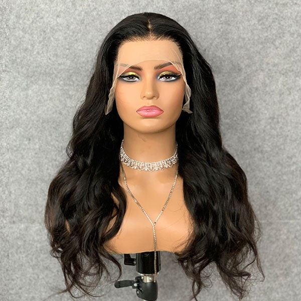 Elvirgel Synthetic Lace Front Wig Body Wave Lace Front Wig for