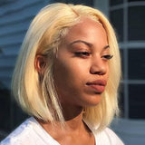 613 Blonde Bob Wigs 10inch Lace Front Bob Wigs Human Hair 13x6x1 T Part Lace Wig 150% Density 613 Bob Wig 613BOBST-TR