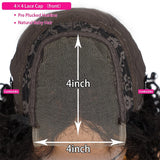 Short Curly Bob Wigs Human Hair Lace Front Wigs Pre Plucked Water Wave Wigs for Black Women Natural Black 180% Density
